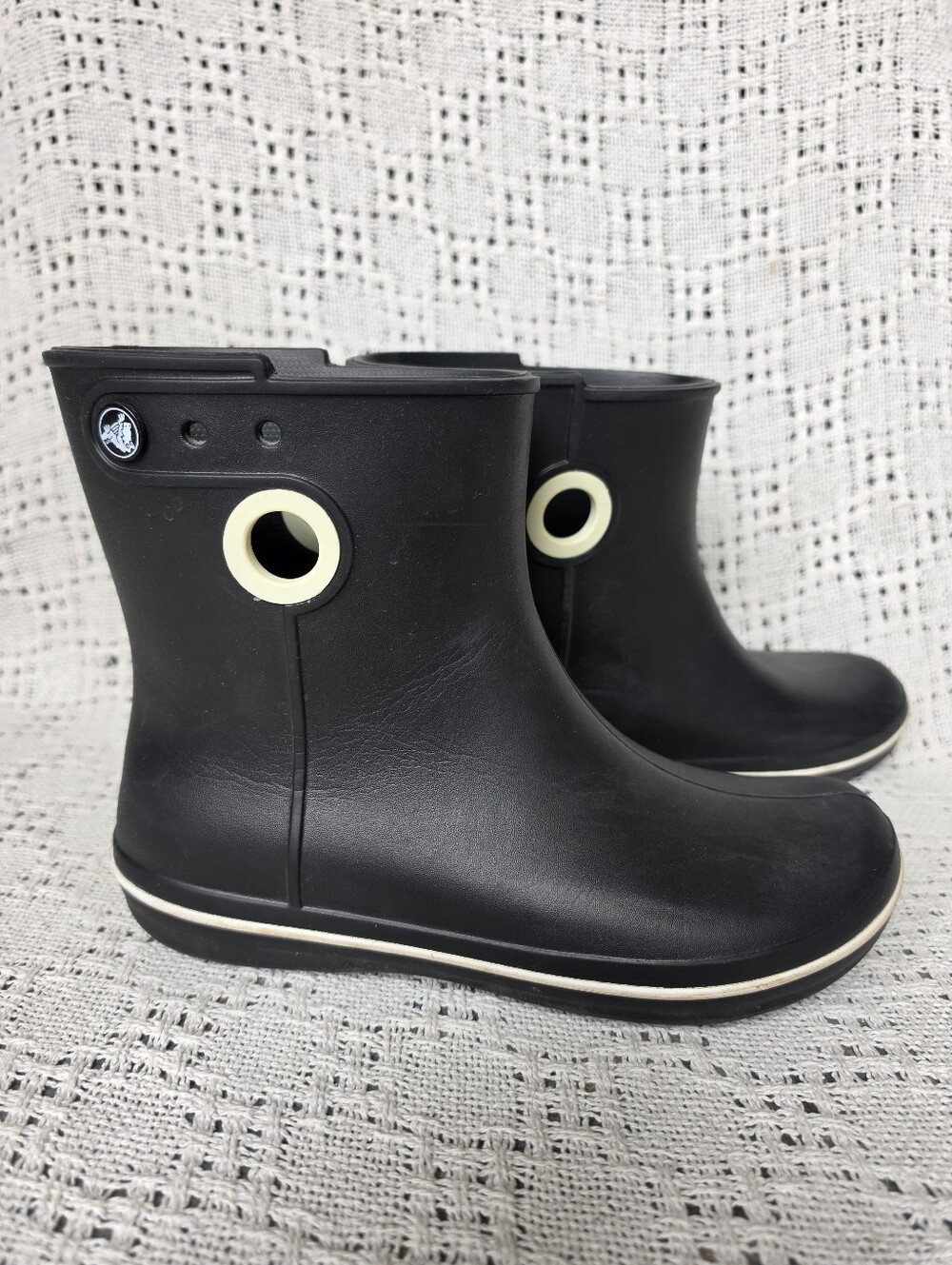 CROCS Jaunt Shorty Boot Rain Boots Black Women's Size W8